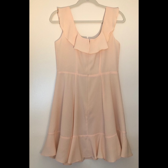ASOS blush chiffon ruffle dress with v neckline - Picture 3 of 3